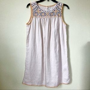 C&C California small linen dress with embroidery